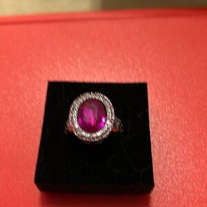 Beautiful dark pink ring.